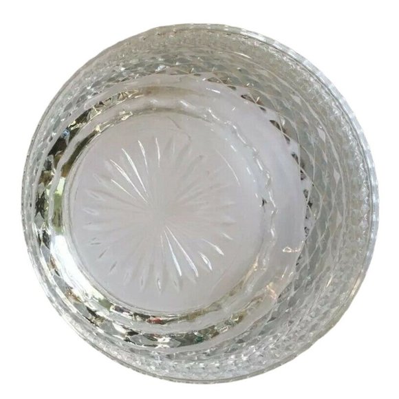 Vintage Anchor Hocking Bowl Clear Glass Wexford Punch Bowl Stand 9.5" x 5" - Picture 5 of 5
